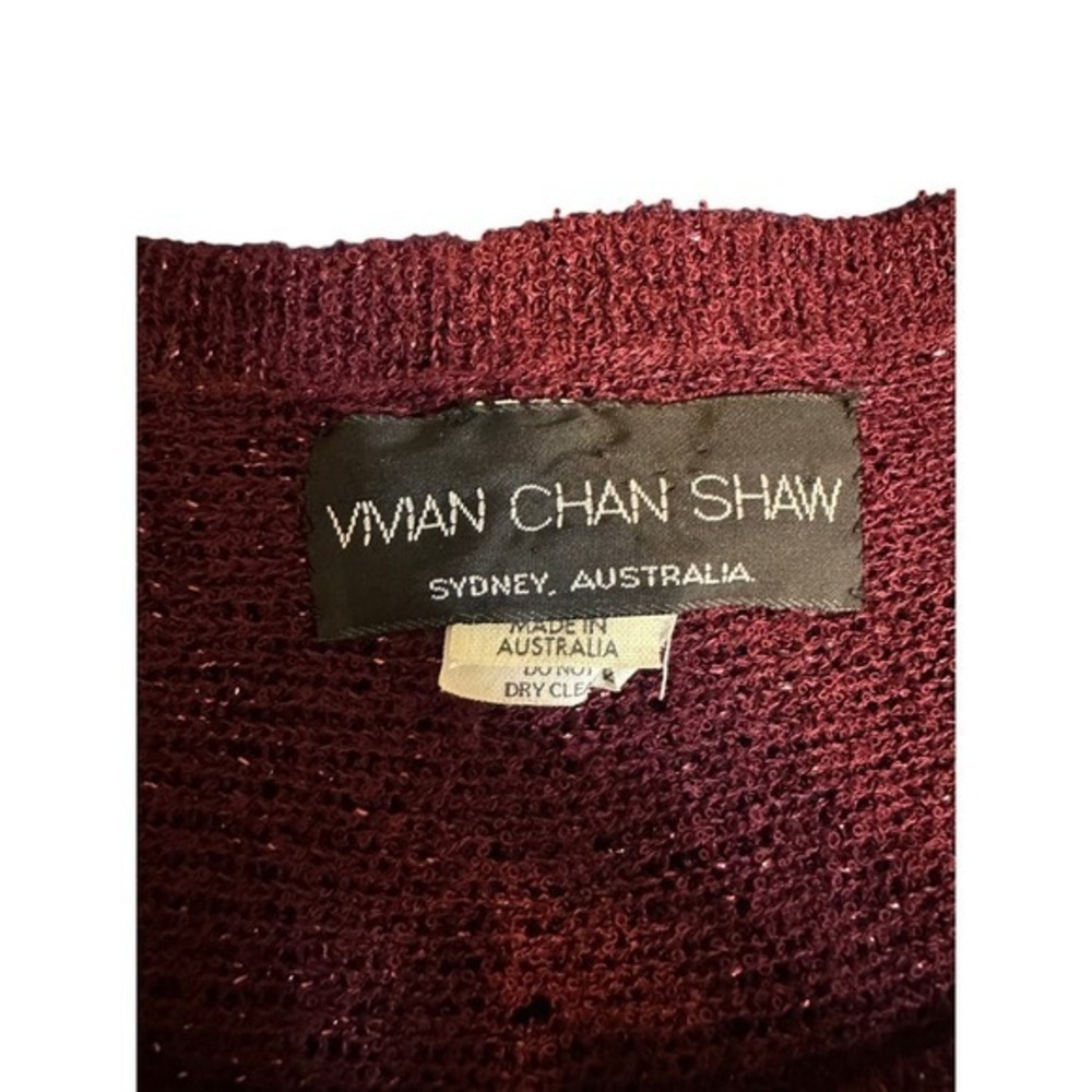 Vivian Chan Shaw Vintage Knit‎ Long Layer Skirt Dress Set Sparkle Ruffle Gown KC - Picture 7 of 9